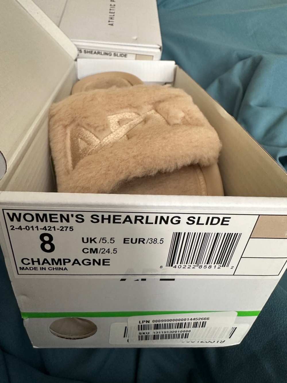 APL Champagne Shearling Slide Sandals - Picture 3 of 4